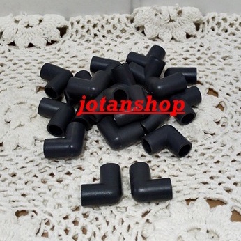 SAMBUNGAN PIPA PVC HITAM KECIL 8 MM SOK KNEE KENI KNI L AQUARIUM 7/9 mm