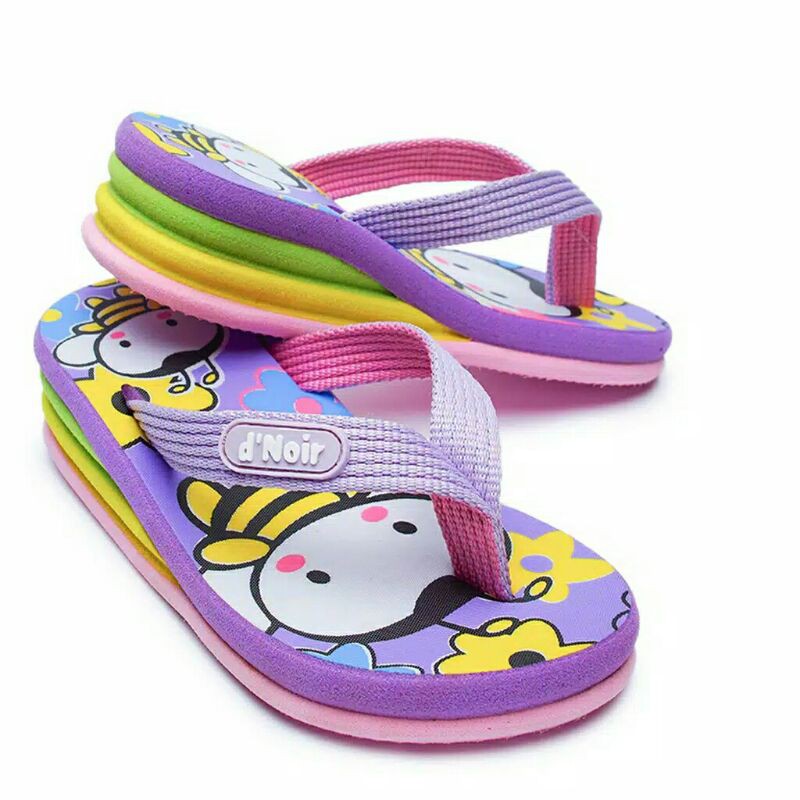 Sandal Anak Perempuan D' Noir Lapis 4 UNGU | Sandal Jepit Anak Perempuan