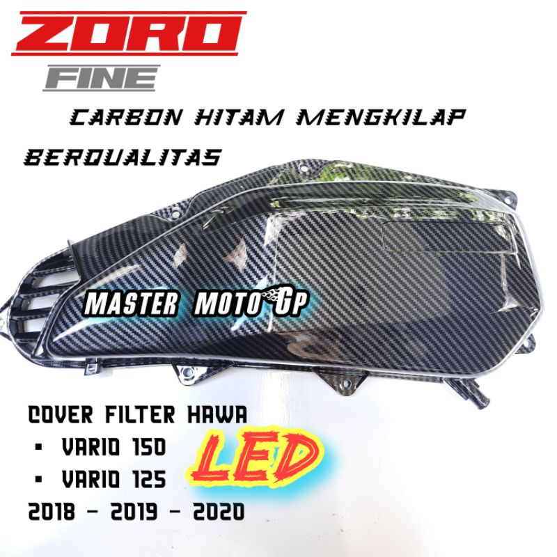 cover filter hawa vario 125 - Vario 150 2018 - 2020 carbon black tutup filter hawa vario 150 led karbon hitam ZORO FINE