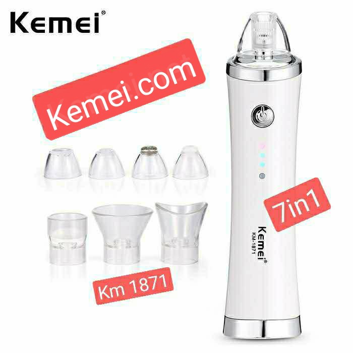 kemei KM - 1871 7 in 1 Blackhead Vacuum Cleaner Beauty Suction Acne