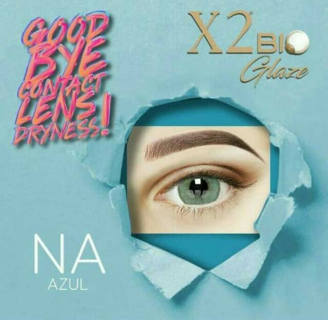 x2 bio glaze softlens warna tanpa pinggiran hitam mirip nobluk cocok mata sensitif bisa minus tinggi