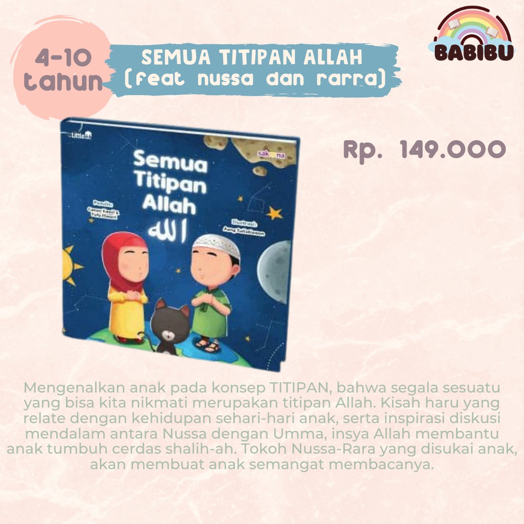 Semua Titipan Allah Buku Anak Nussa Rarra Sakeena