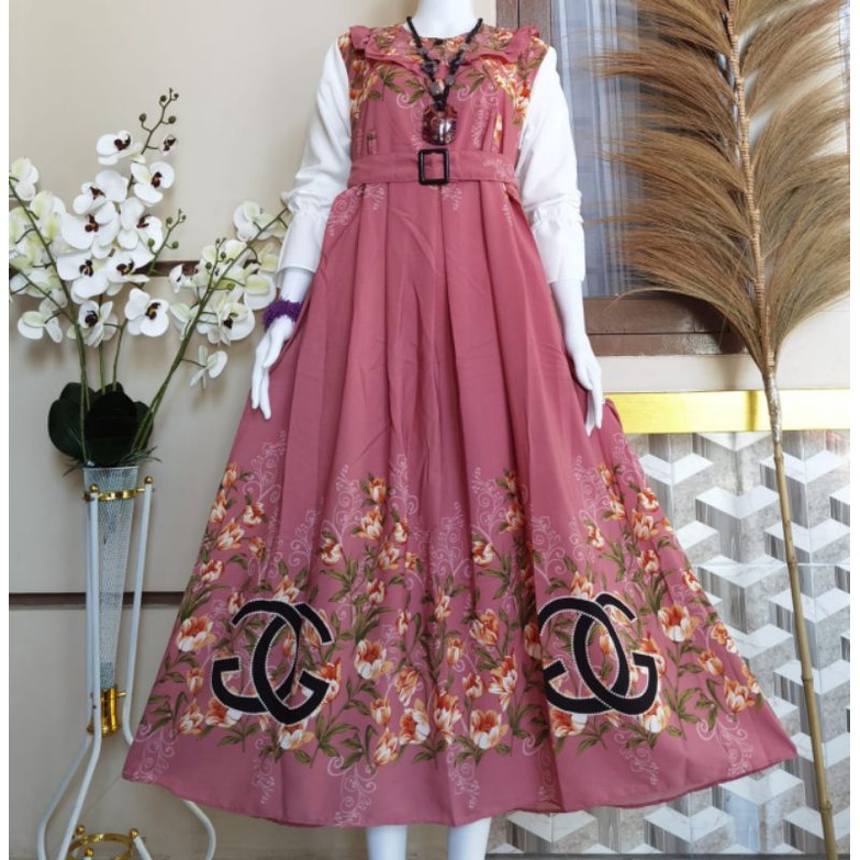 GAMIS REMAJA MONALISA PREMIUM GG MOTIF BUNGA MAWAR
