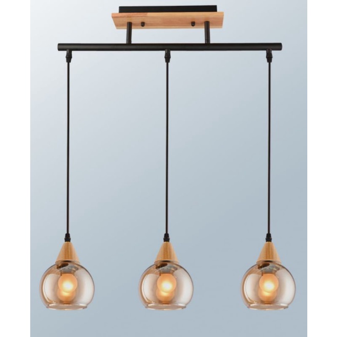 Lampu Gantung Ruang Makan model Plat Panjang 3Lampu