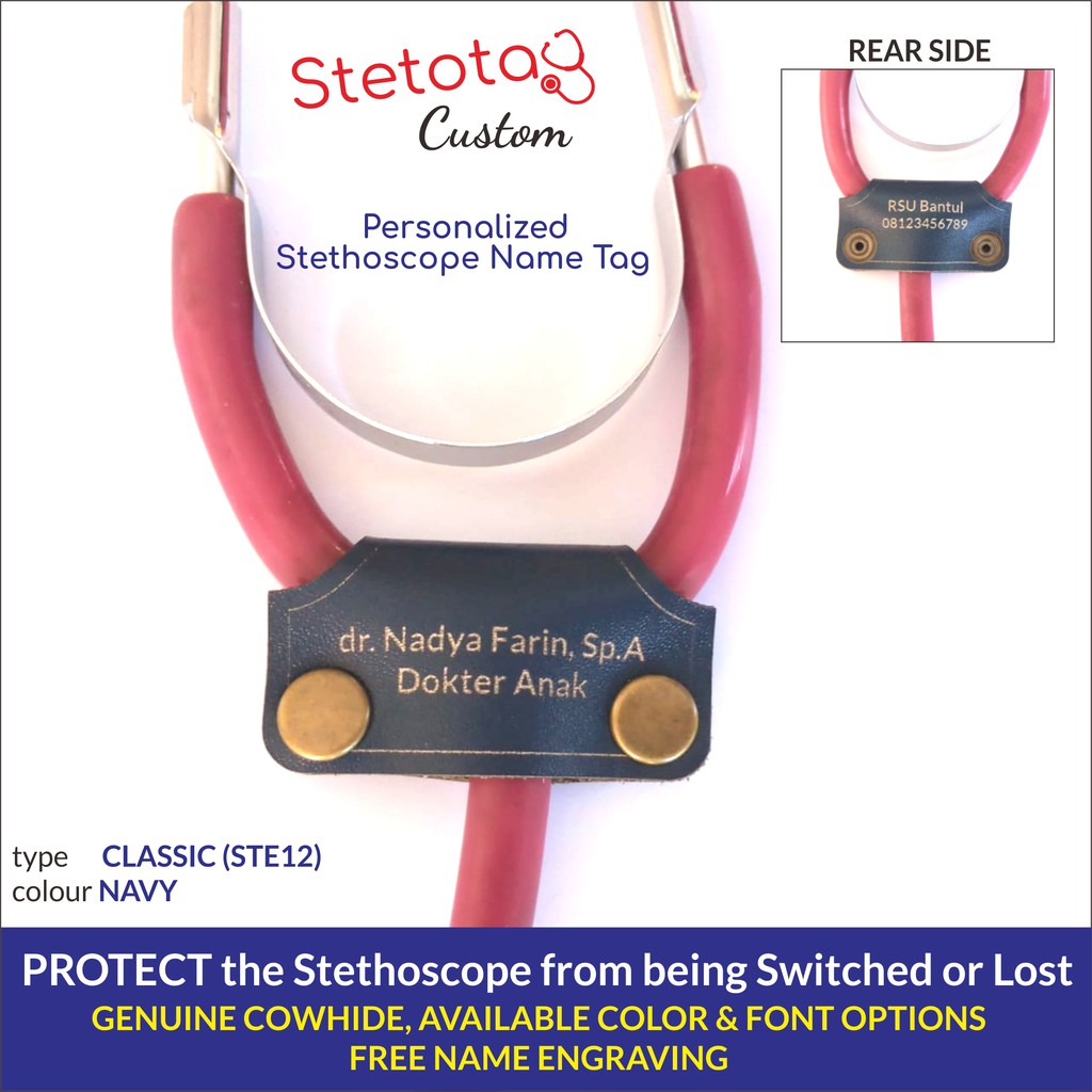 

CUSTOMIZED STETHOSTAG Stetotag Custom Stetoskop Tag Gratis Gravir Nama (Classic)