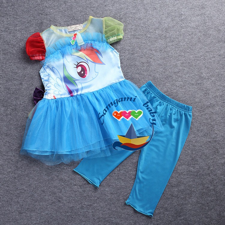 Setelan Anak Perempuan DRESS RAINBOW DASH + LEGGING CST103
