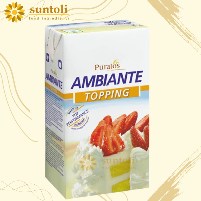 

ORIGINAL MURAH PURATOS AMBIANTE WHIPPING CREAM NON DAIRY / Krim Cair Manis - 1 liter