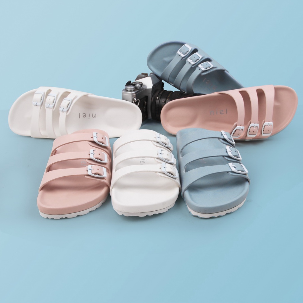 Niel Sandal Flat Wanita Fany Series Putih