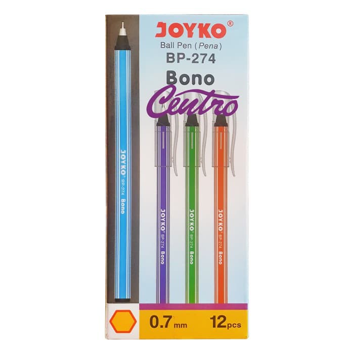 

Joyko Ball Pen Pulpen Pena Bolpen BP-274 Bono 0.7 mm 12 Pcs Murah Ori