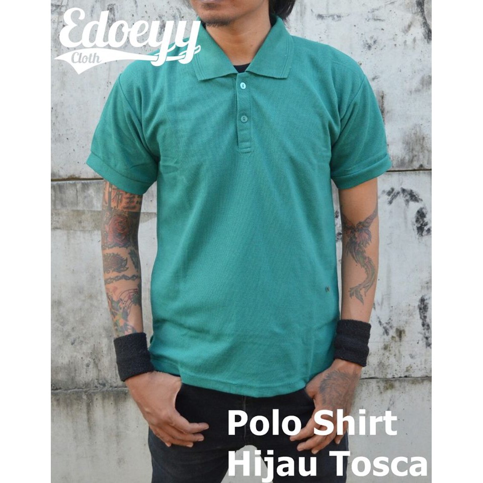 Kaos Polo Hijau Tosca Ukuran XL