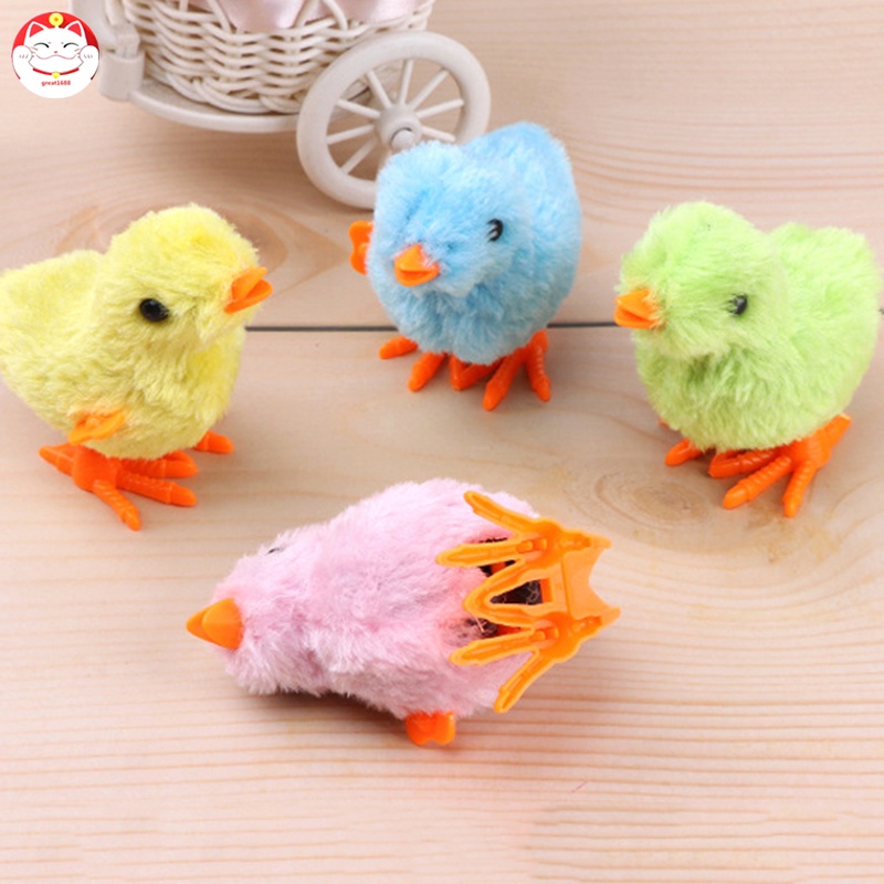 Mainan Wind Up Ayam / Bebek / Telur Paskah Melompat Untuk Bayi / Anak