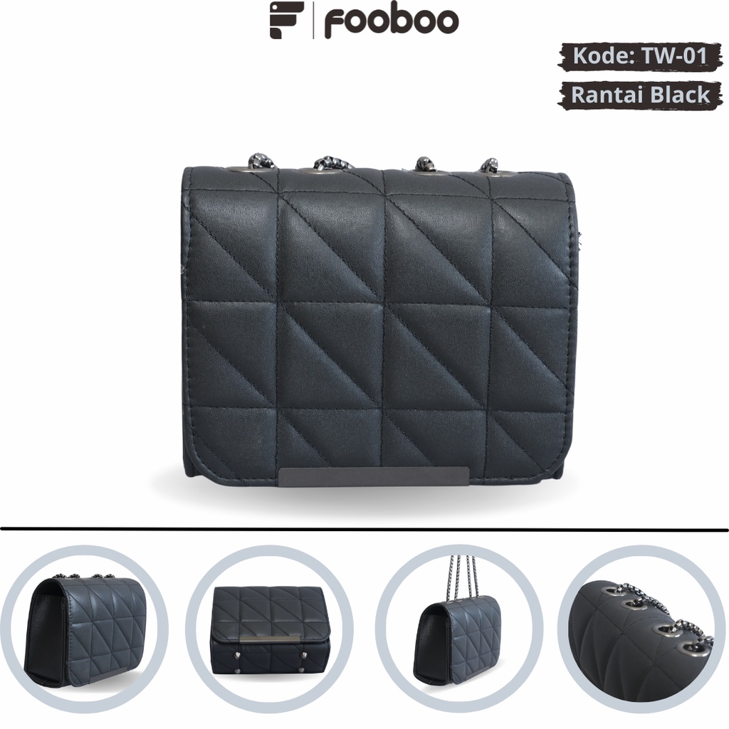 TAS SELEMPANG SLINGBAG EMBOS WANITA RANTAI