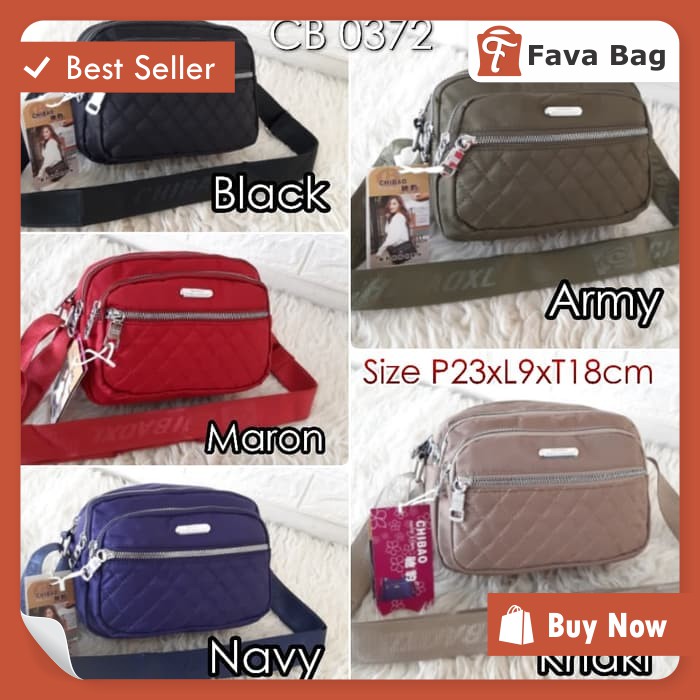 CB0372 Tas CHIBAO Import Tas Selempang Wanita Chibao Bordir 5ruang
