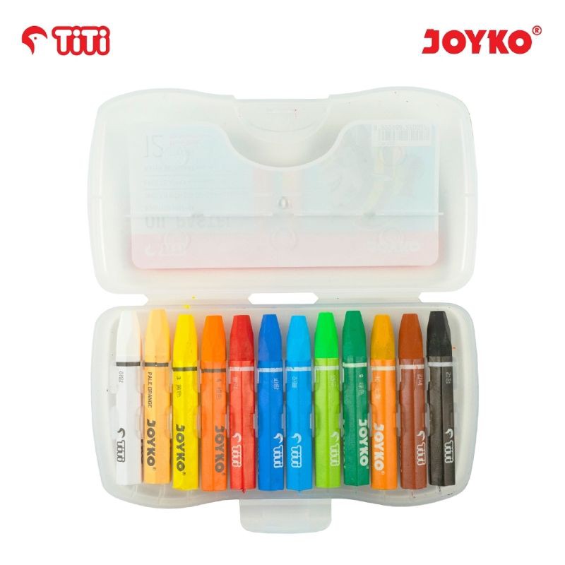 OIL PASTEL KRAYON MINYAK JOYKO TiTi OP-12S 12 Warna Colors / CRAYON APIK NON TOXIC