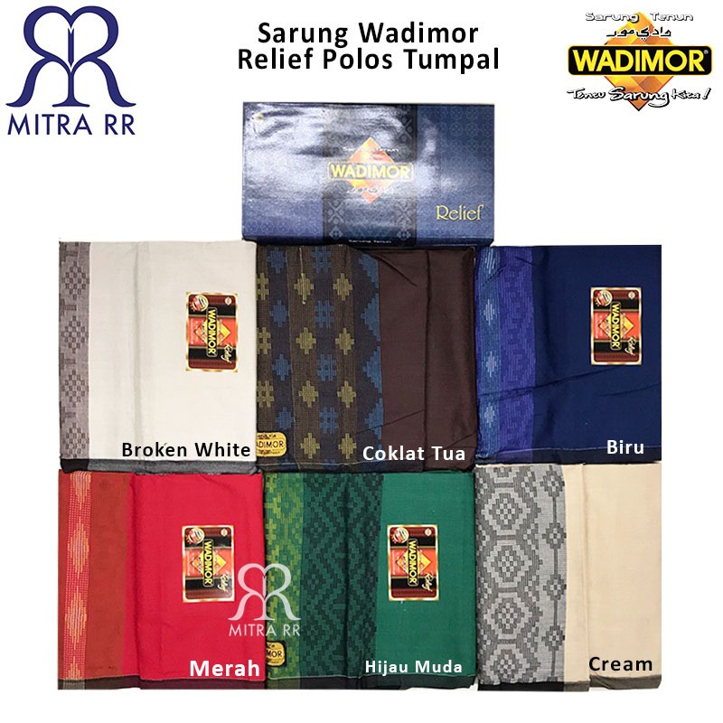 Sarung Tenun WADIMOR motif RELIEF Tumpal Satuan / Grosir Sarung Dewasa