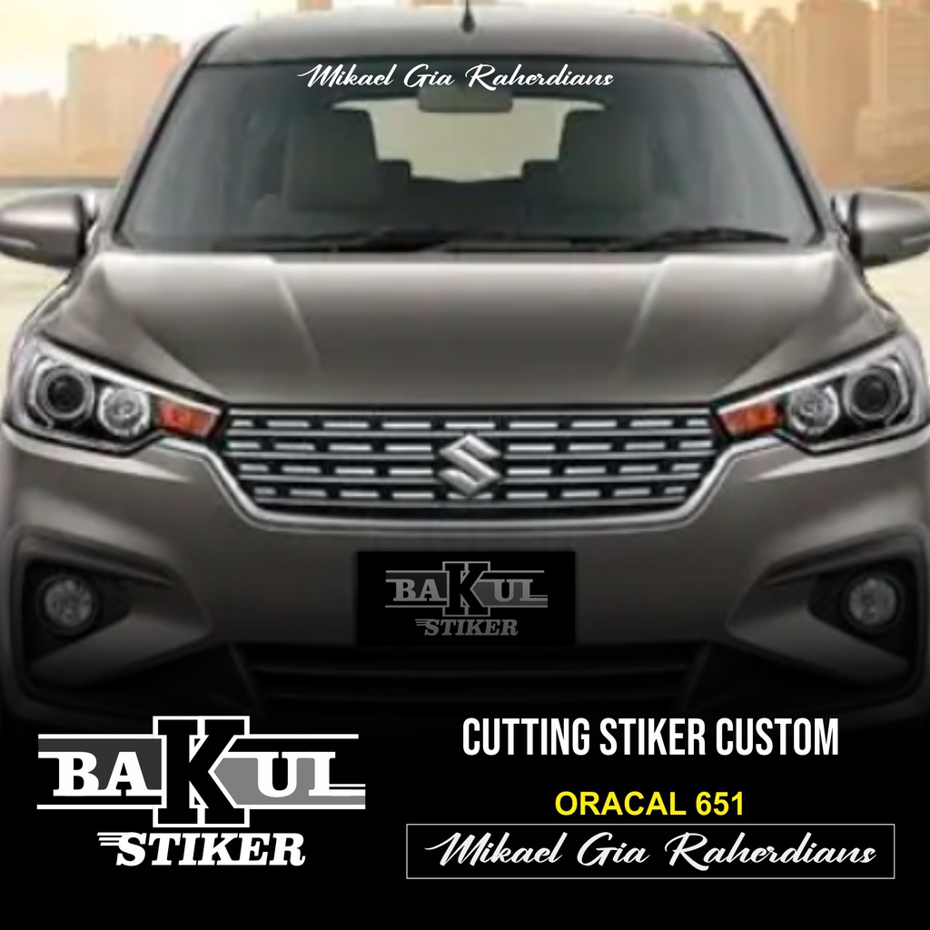 Stiker Kaca Depan Mobil Custom Reflektif Hologram