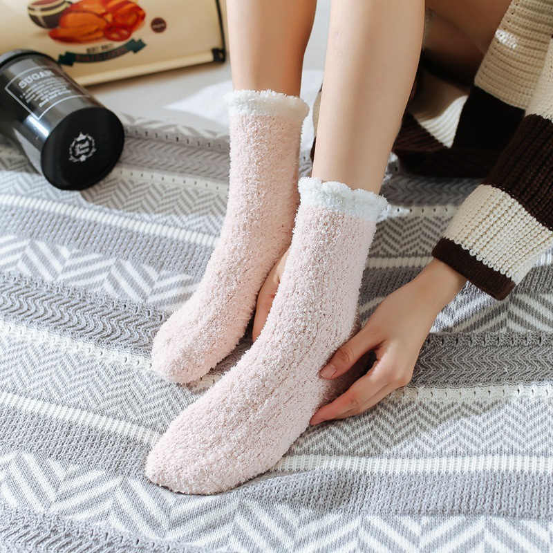 Kaos Kaki Winter Wanita Casual Tebal Hangat Winter Socks Japanese Style Untuk Musim Dingin