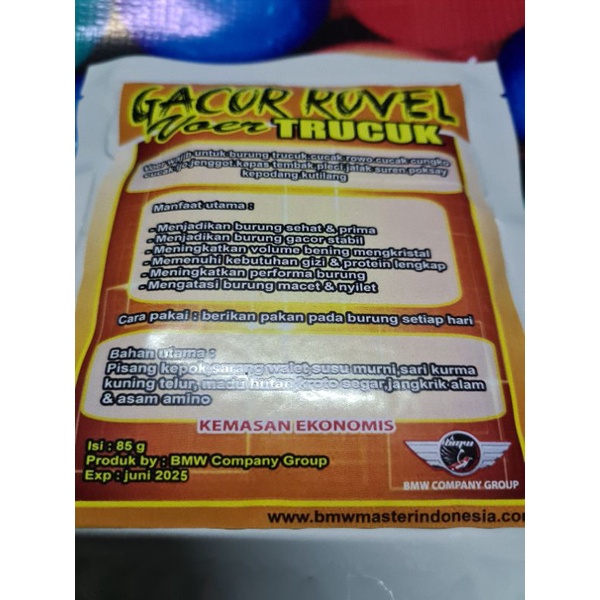 voer trucuk rasa pisang super gacor rovel 85 gr plus madu pur burung pemakan buah pisang pakan pentet cendet asli ori bmw