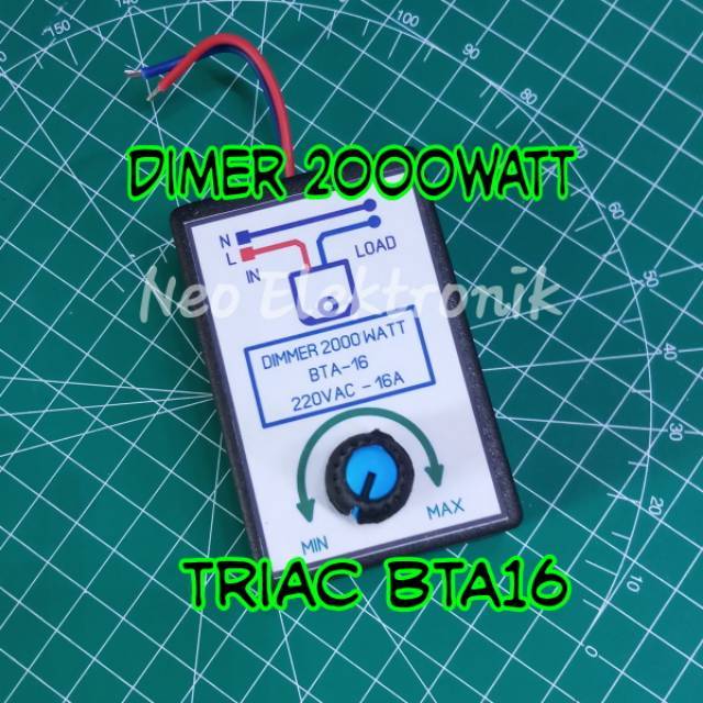 Dimmer Dimer AC 220V 2000 Watt BTA 16  Pengatur Kecepatan Dinamo Voltage Regulator Speed Controller