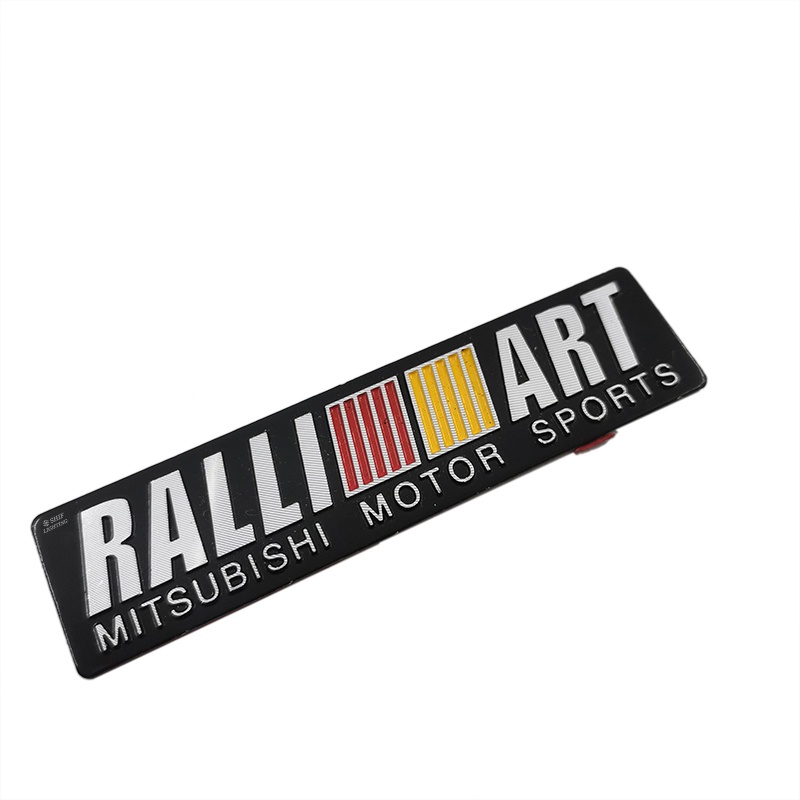 1pc Stiker Logo RALLIART MITSUBISHI Bahan Metal Untuk Dekorasi Mobil MITSUBISHI