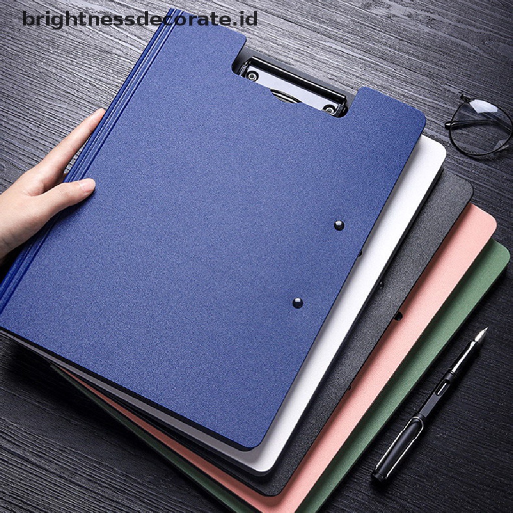 [birth] A4 File Folder Clipboard Writing Pad Memo Clip Board Double Clips Organizer [ID]