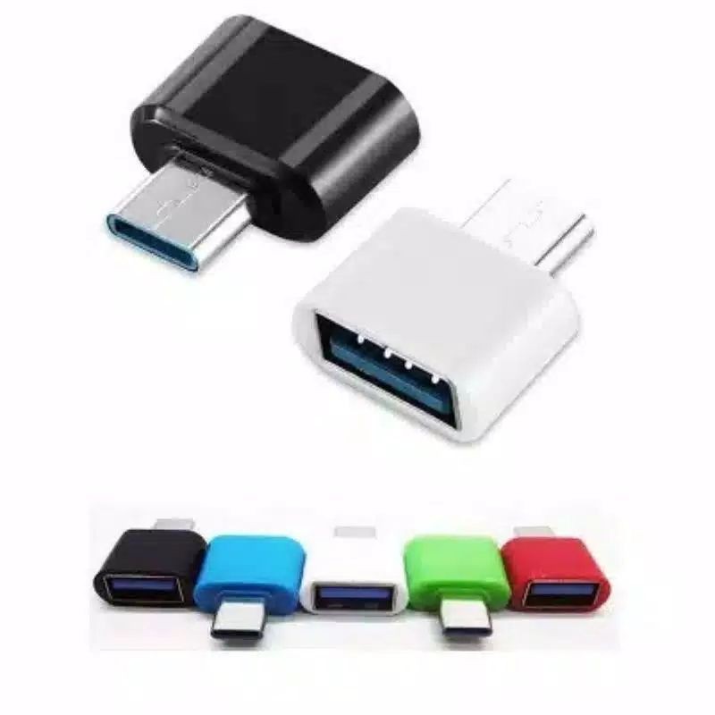 OTG Type C to USB Port / OTG Plug Connector sambungan flashdisk ke hp