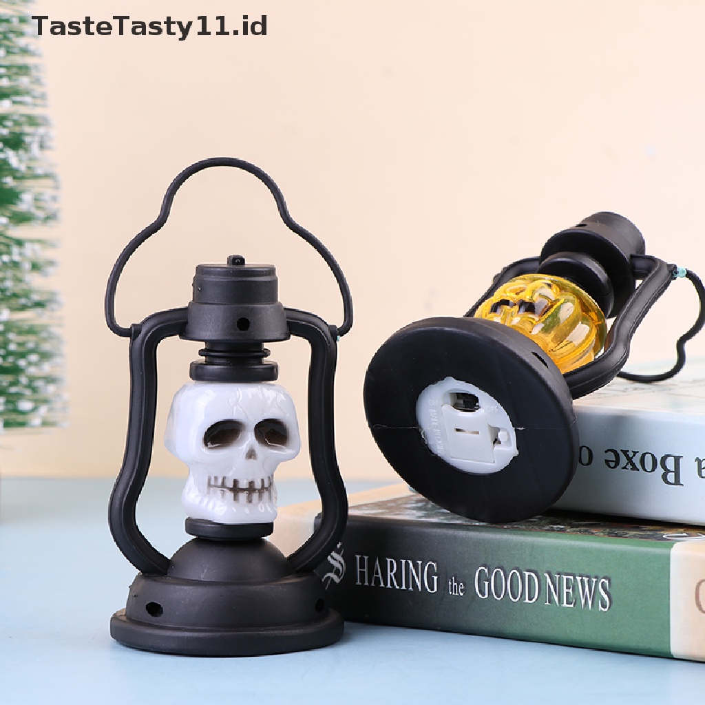 (TasteTasty) Lampu Lentera Gantung LED Bentuk Labu / Hantu Untuk Dekorasi Halloween