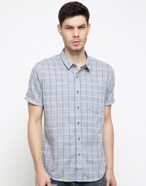 Kemeja Pendek Pria Lois Grey