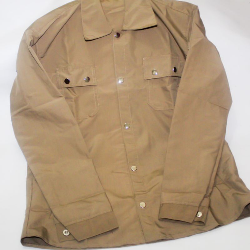 Jaket Parka Outer Jacket Pria Semi Parka Warna Cream