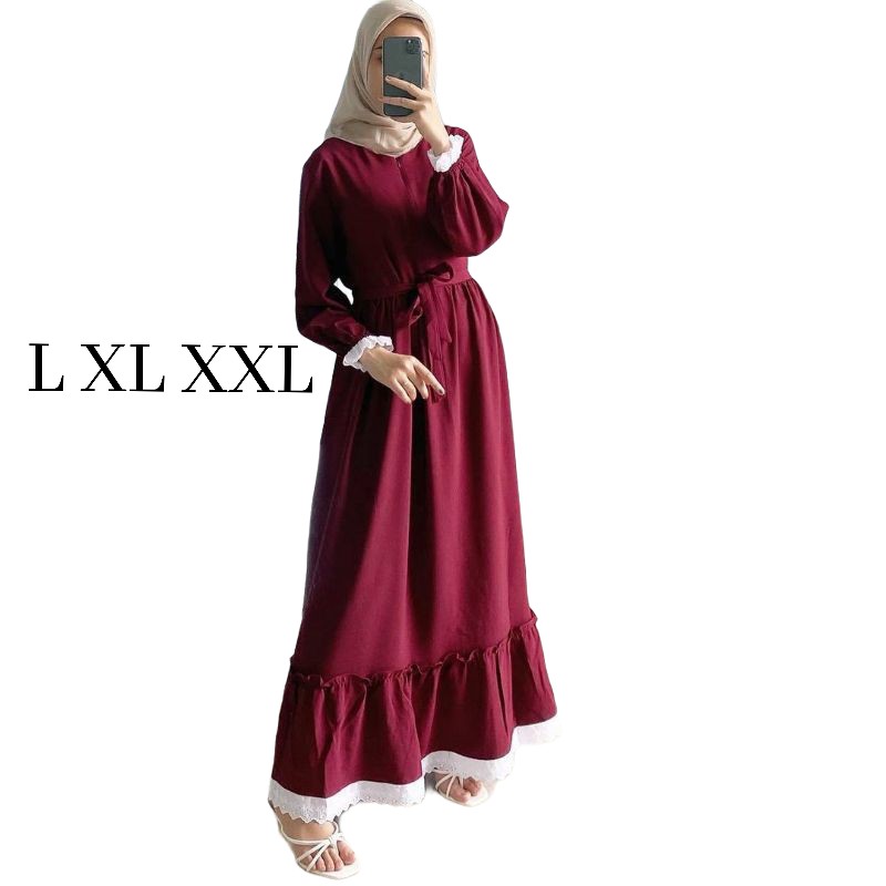 Syafira Dress Gamis Ukuran L XL XXL  Fashion Muslim Terbaru 2021
