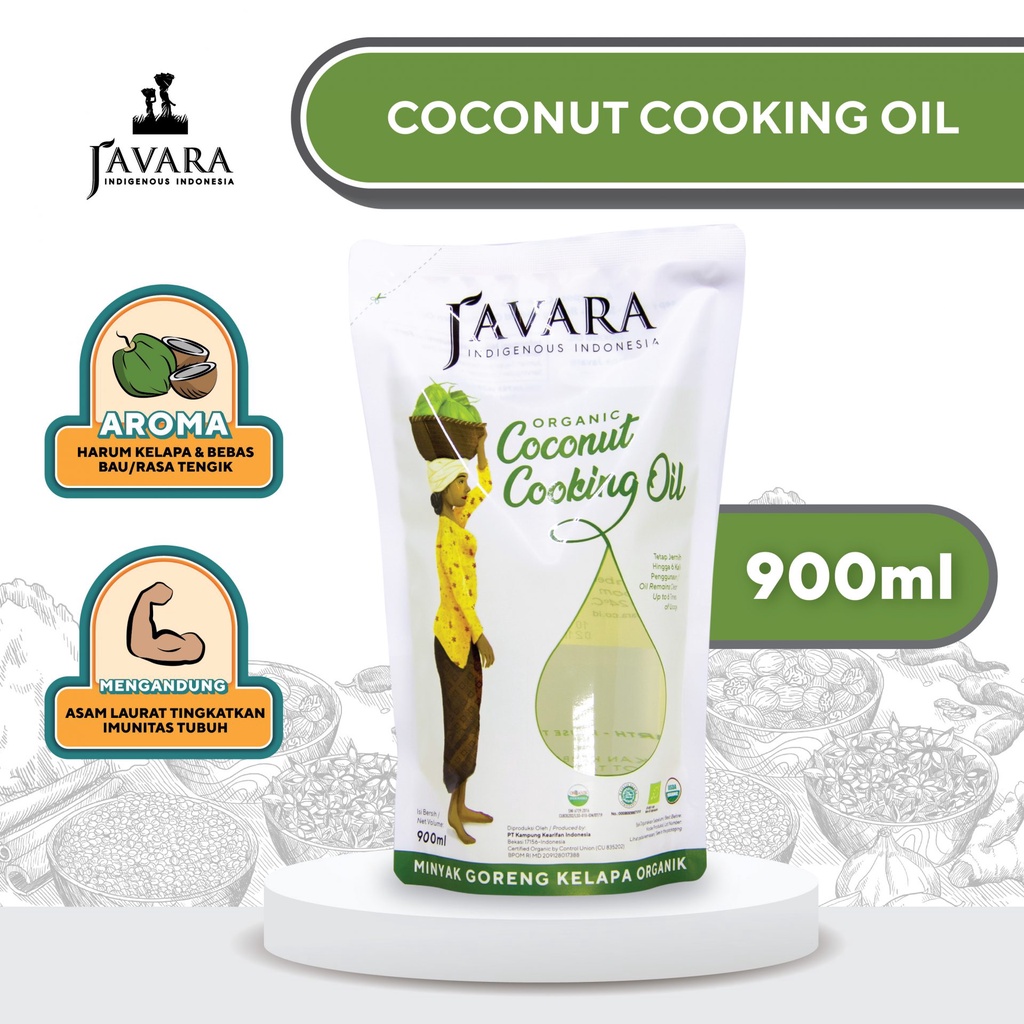 

Javara Organic Coconut Cooking Oil | Minyak Goreng Kelapa Organik | 900ml