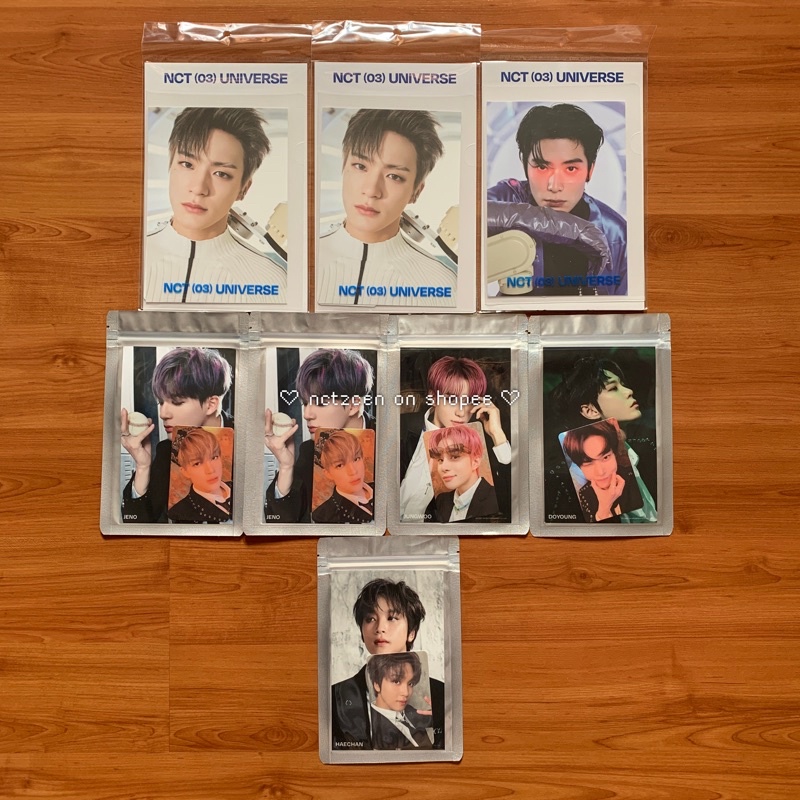 nct 2021 – universe mds; postcard + hologram photocard; jeno jaehyun