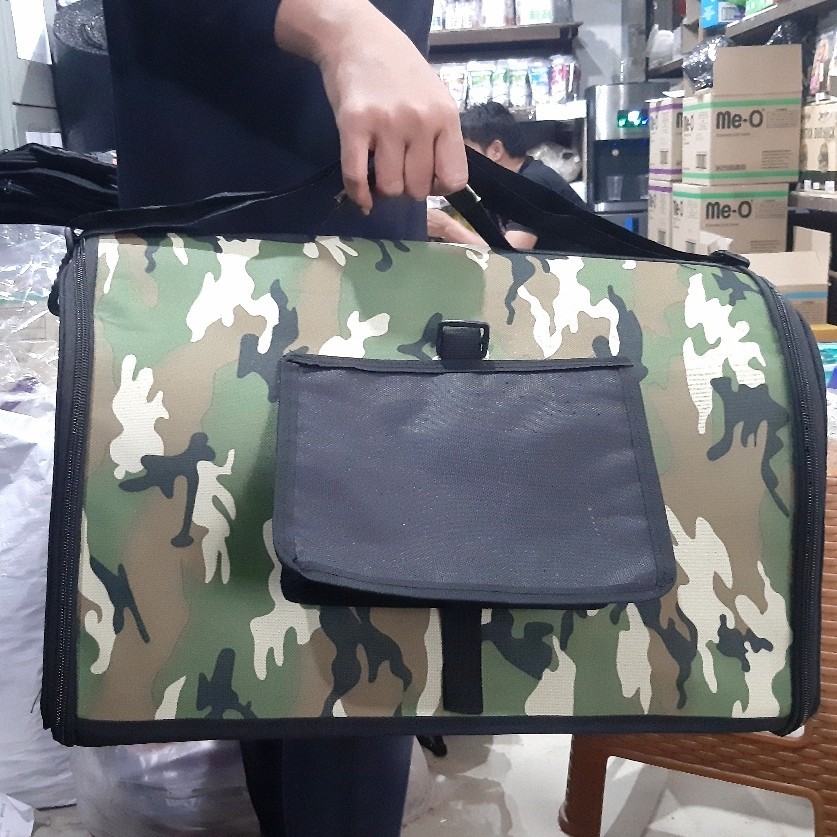 Tas Hewan peliharaan Selempang jinjing Pet Cargo 2 in 1 Travel anjing kucing motif LV