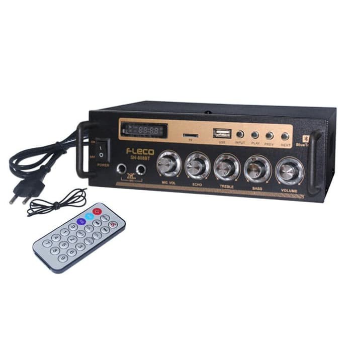 FLECO AK-808BT Amplifier Bluetooth Stereo Ampli + USB + FM Radio