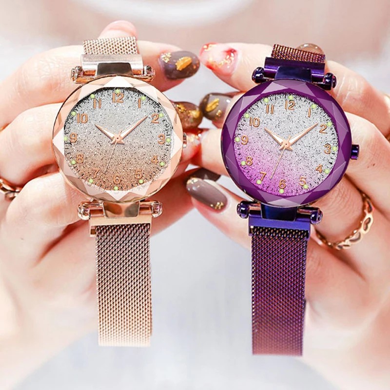 Jam Tangan Magnet Gradasi - Jam Tangan Fashion Wanita - Jam Tangan Wanita Anti Air