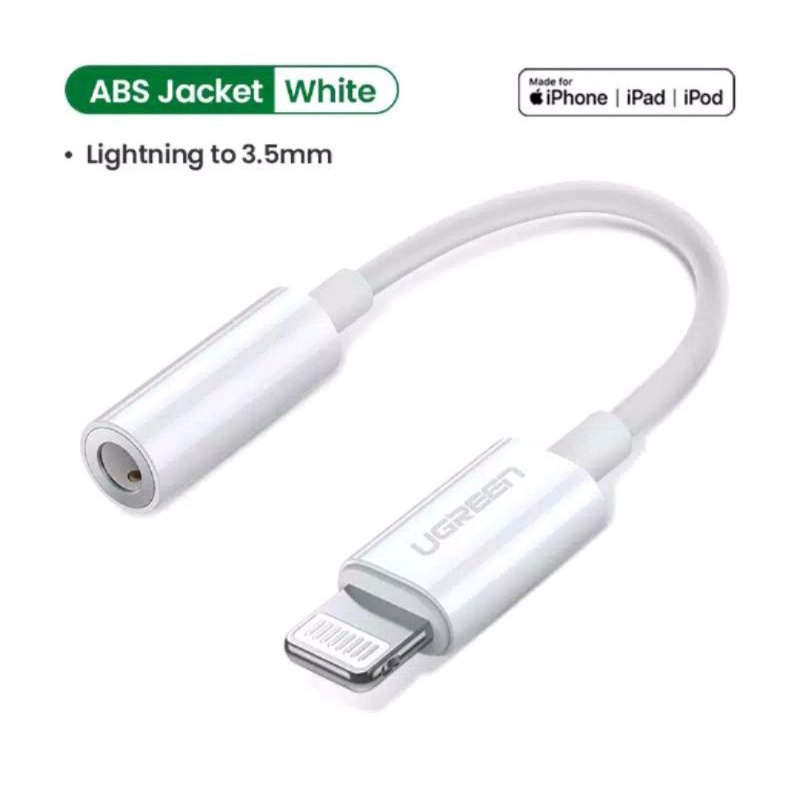 Ugreen Lightning to Aux 3.5mm Mfi Certified for iPhone 14 13 12 11 X XR XS 8 Support Audio and Mic Original