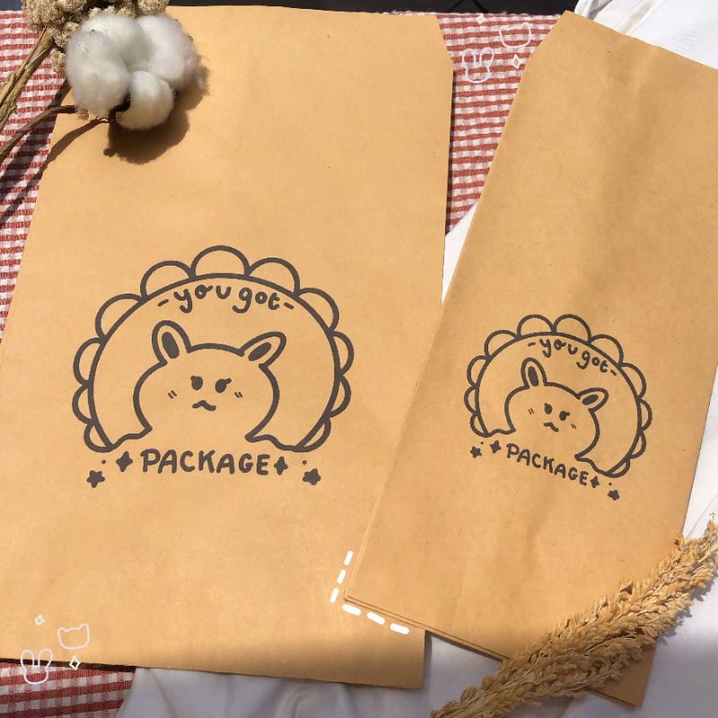 

Packaging Amplop coklat motif You got package | Packaging amplop asthetic vintage