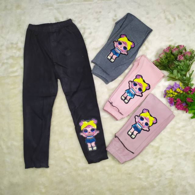 Ss#515 Celana Legging Anak Perempuan Size 1-4tahun Gambar Lol  / Celana Anak