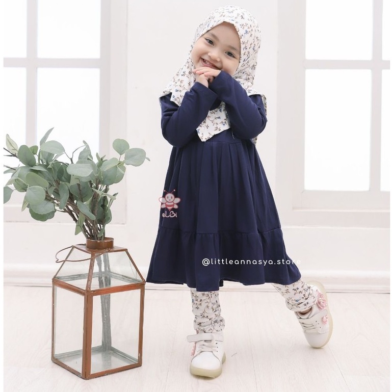 Gamis Anak 2 Tahun / Baju Muslim Anak Nayla / Baju Gamis Anak Perempuan 1-6 Tahun eLBi