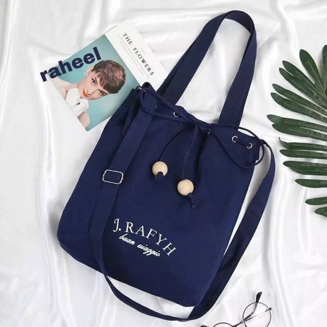 tas tote bag bandul dua / tas wanita bisa dua gaya