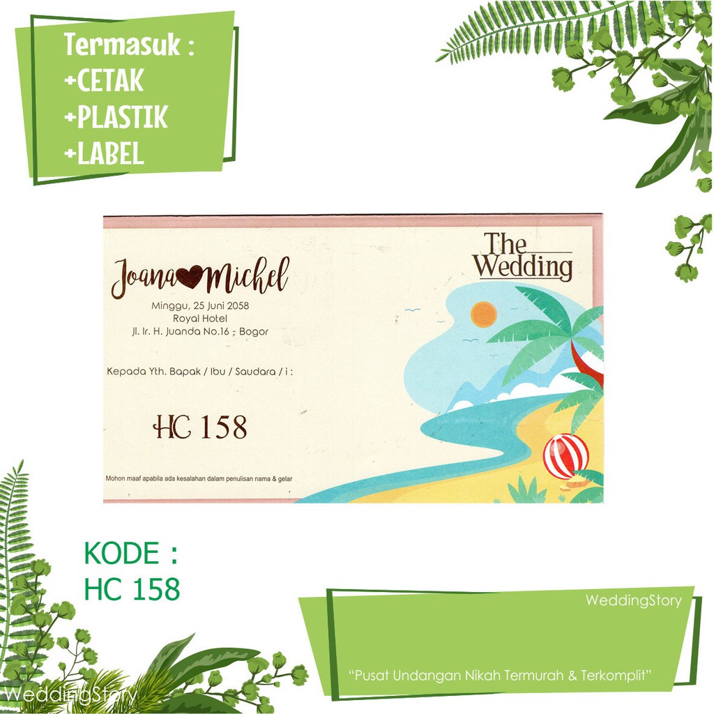 Undangan Nikah HC 158 Sudah Cetak Harga Murah
