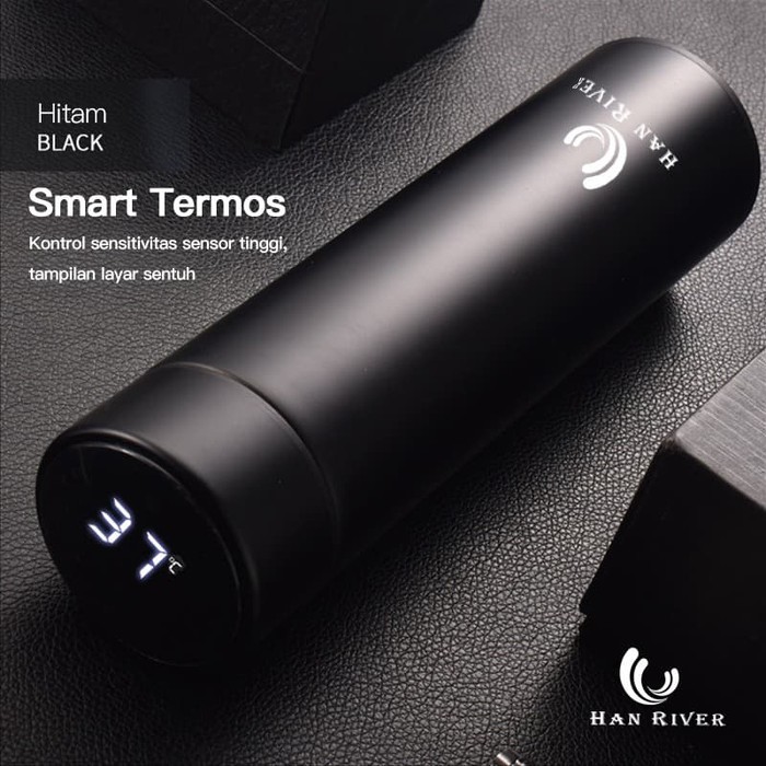Smart Thermos Tumbler Stainless Steel 500ml Hot &amp; Cold LED Digital
