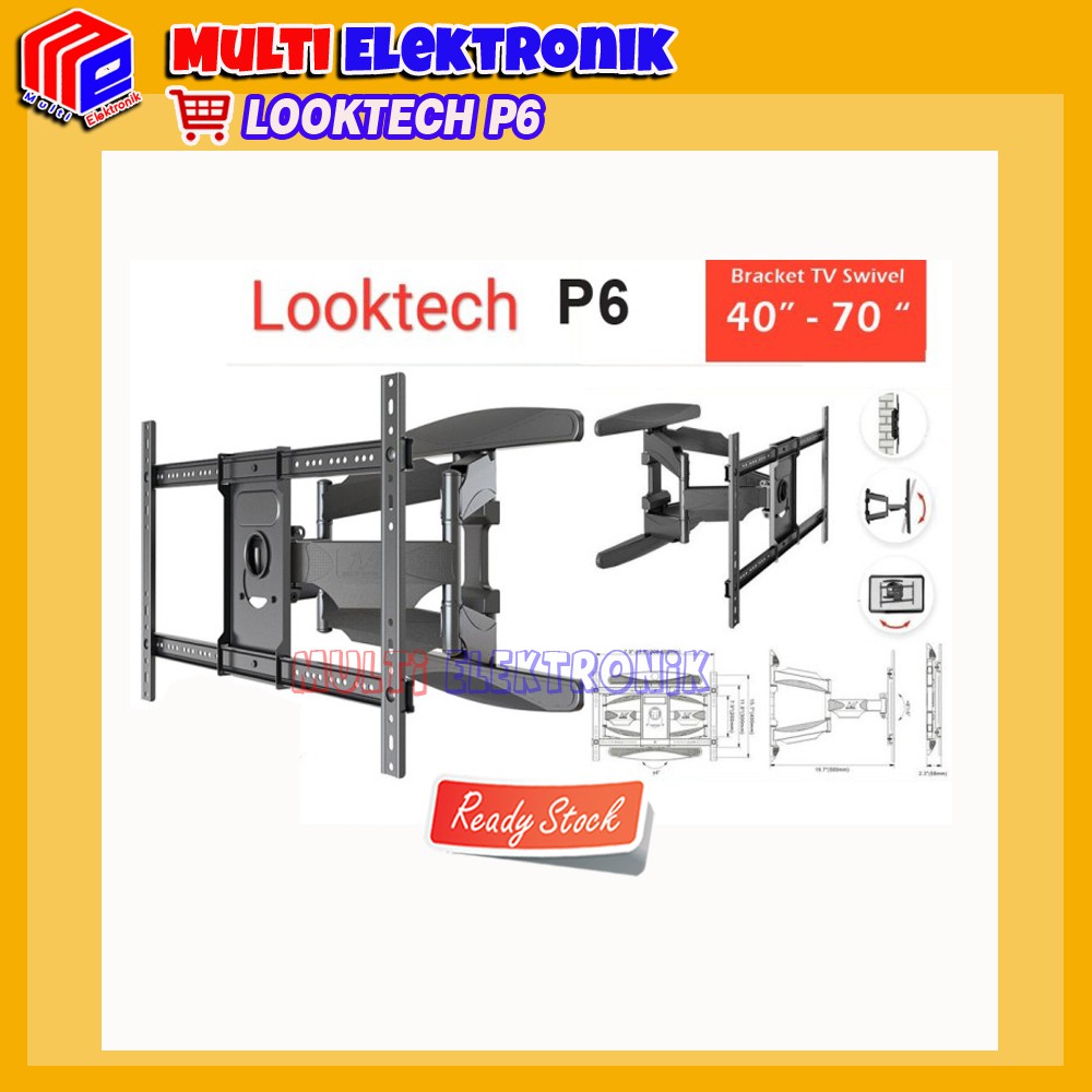 Looktech Bracket LED  P6 40&quot;-70&quot; / Swivel / Flexibel / Bracket TV