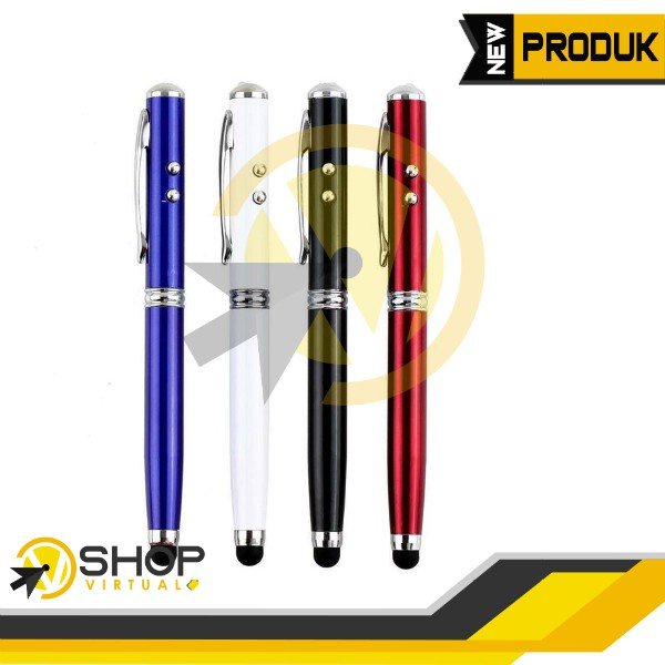 

Pulpen Stylus 4 In 1 For Handphone HP Laser Senter Pulpen