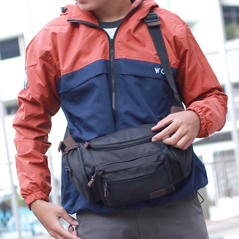 Tas Waistbag Tas Selempang Pria Premium Kulit Original Pusiill | XM 190