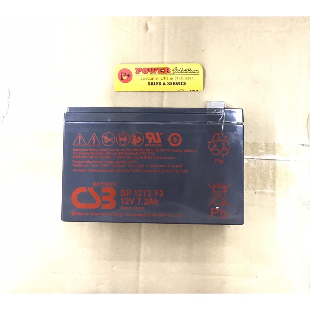 Jual  BATTERY CSB GP1272 AKI KERING CSB 12V7.2AH CSB GP1272  Diskon