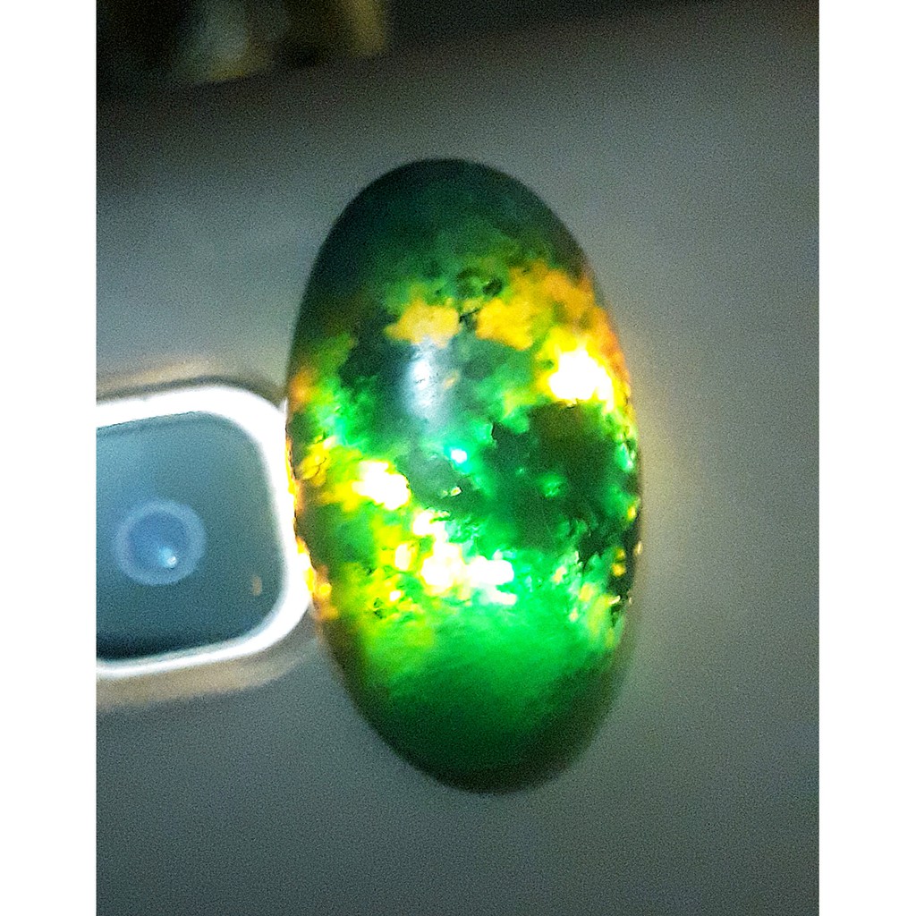 BACAN DOKO batu akik natural bacan coklat doko majiko kristal size jumbo 23,5mm