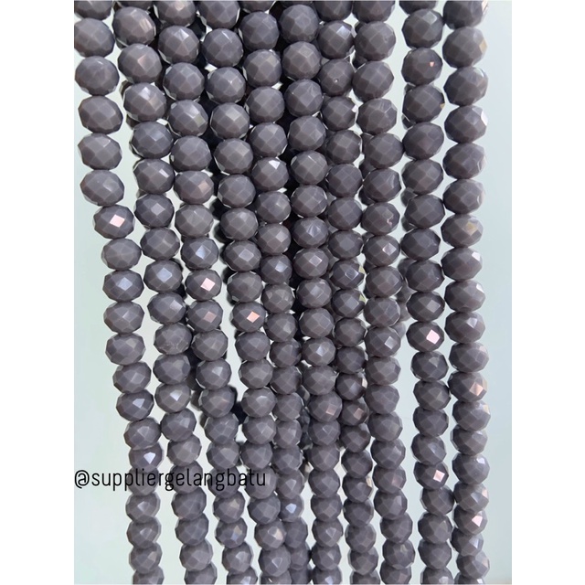 Kristal Ceko 10mm GREY ABU doff bahan aksesoris premium elyecraft dove