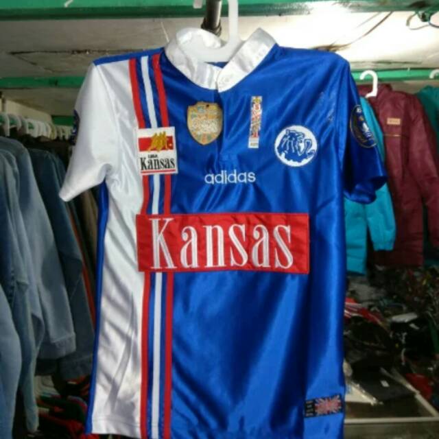 Jersey Arema Kansas Home 1997 Biru Paragon Retro Lokal