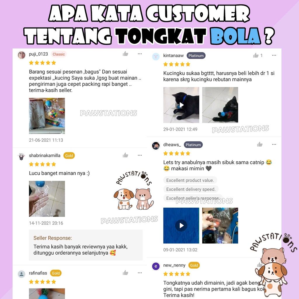 Tongkat Bola Mainan Anak Kucing Tongkat Berdiri Cat Teaser Toy